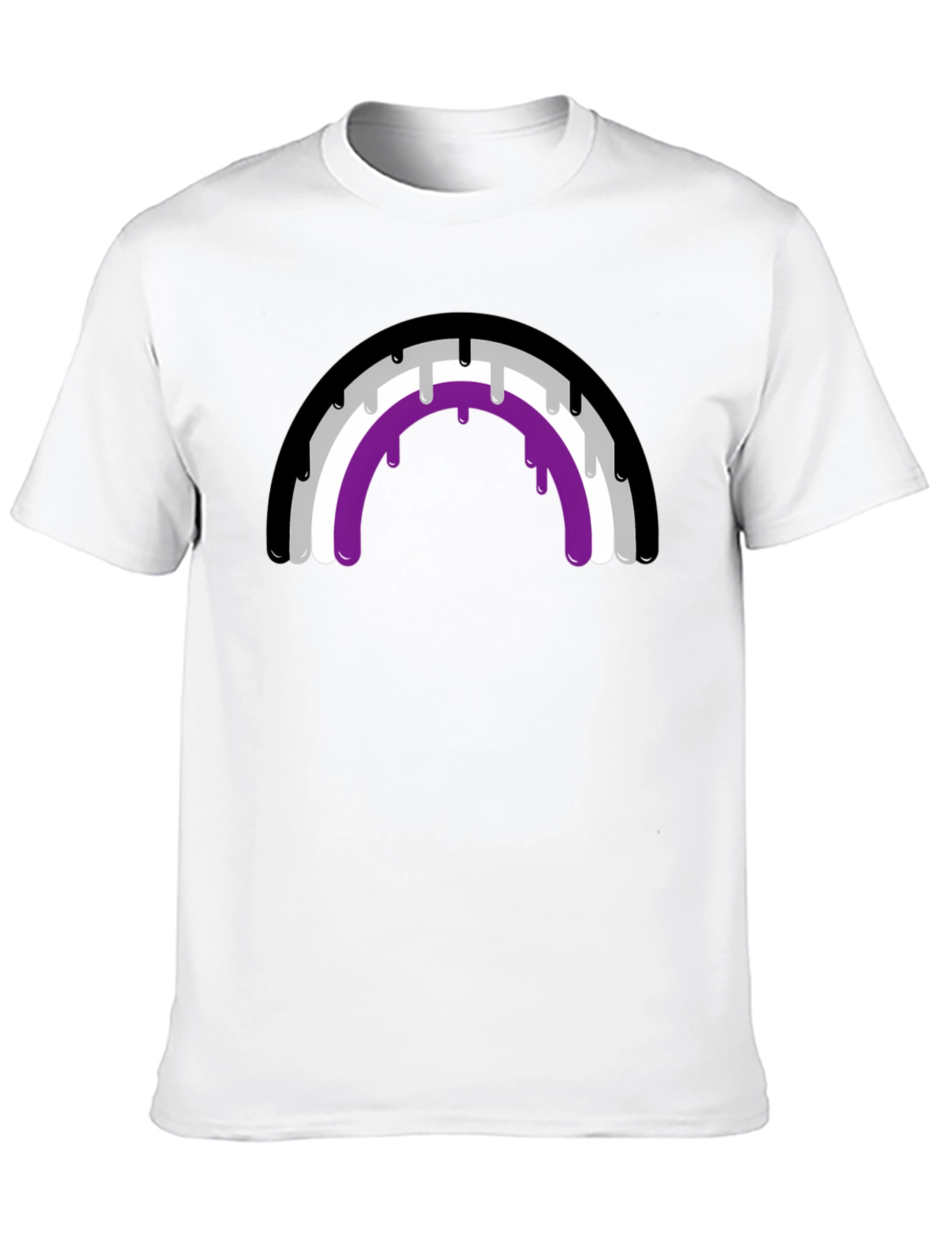 Asexual Pride Rainbow Drip T-Shirt