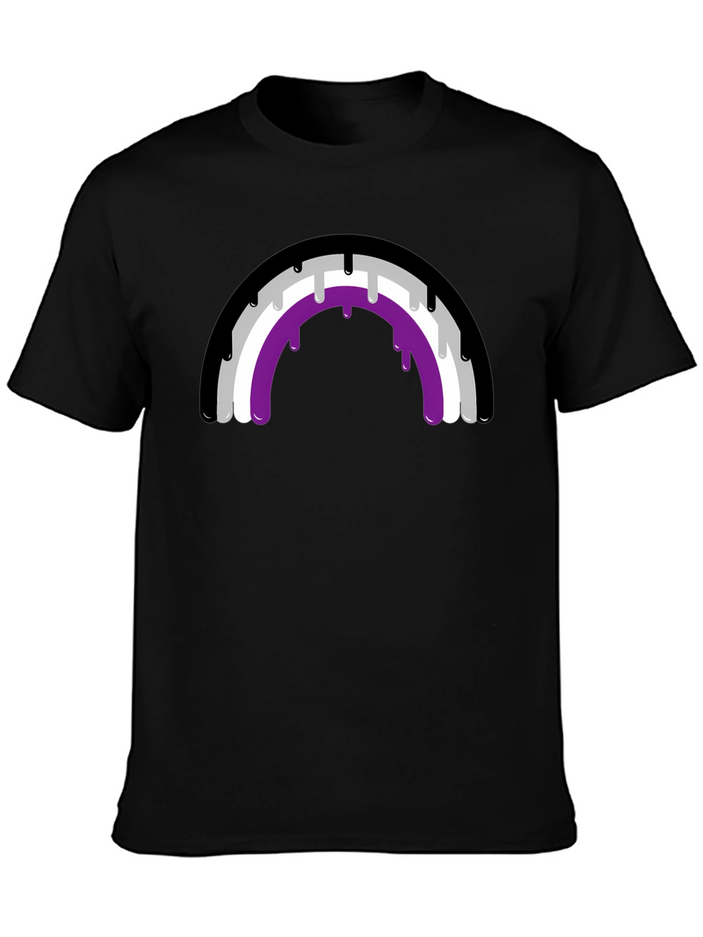 Asexual Pride Rainbow Drip T-Shirt