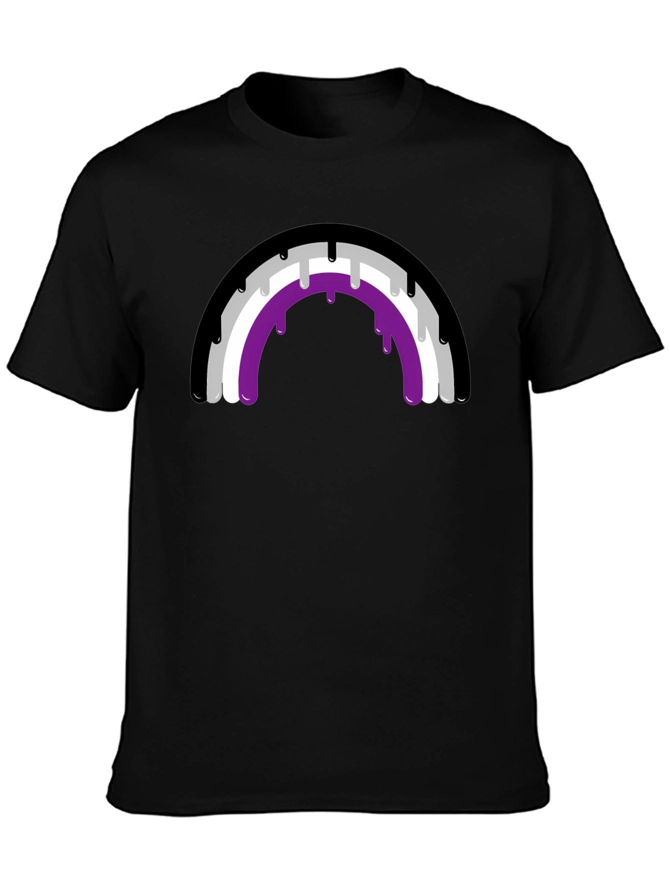 Asexual Pride Rainbow Drip T-Shirt