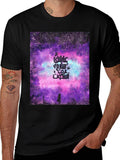 Cosmic Arabic Script Black T-Shirt