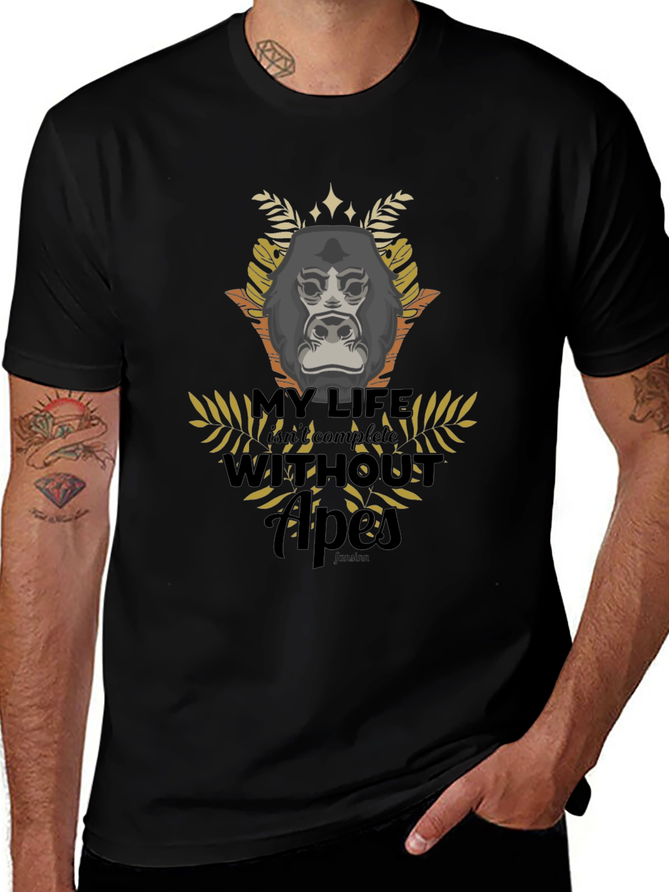 Apes Graphic T-Shirt - Black