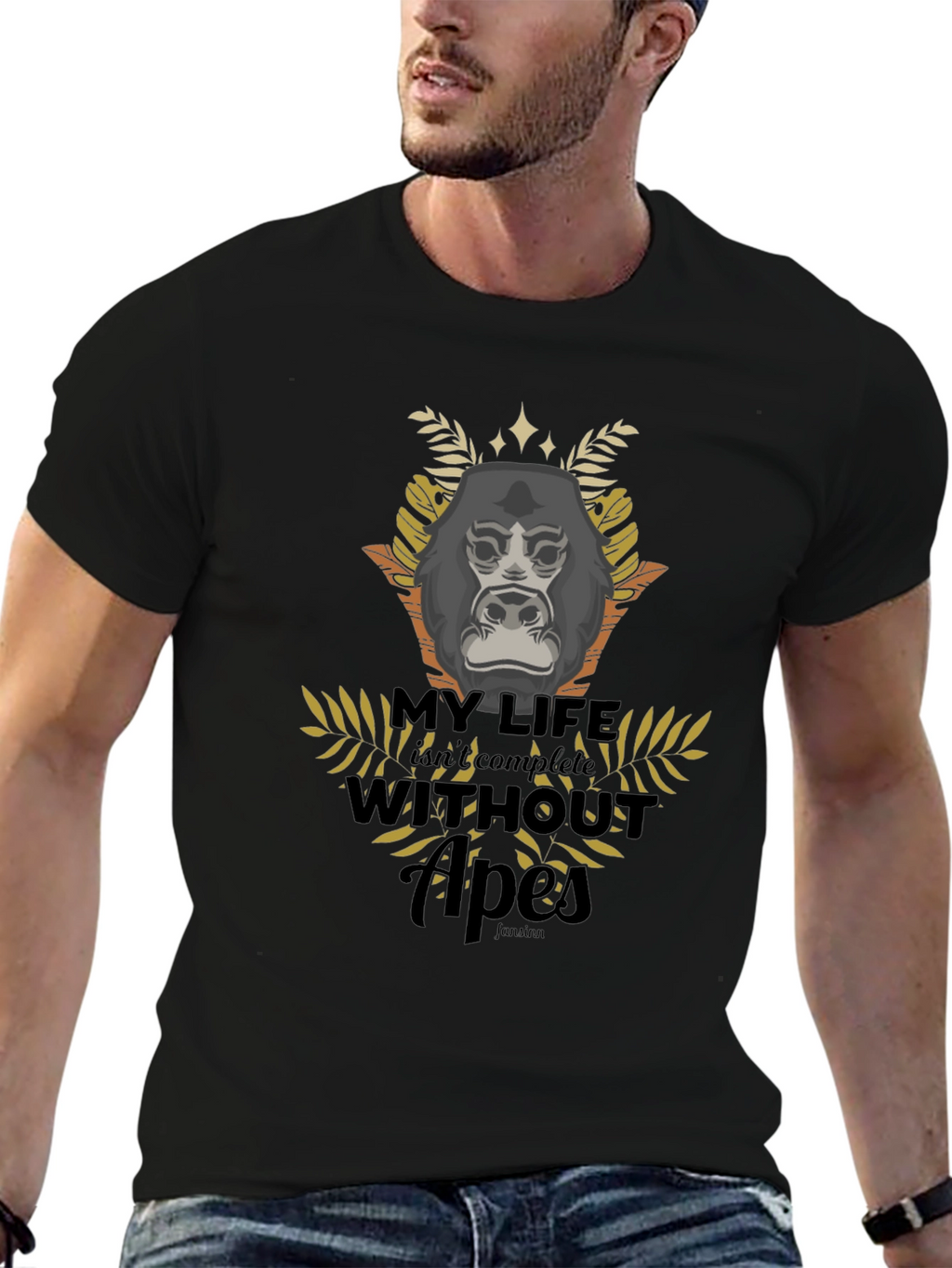 Apes Graphic T-Shirt - Black