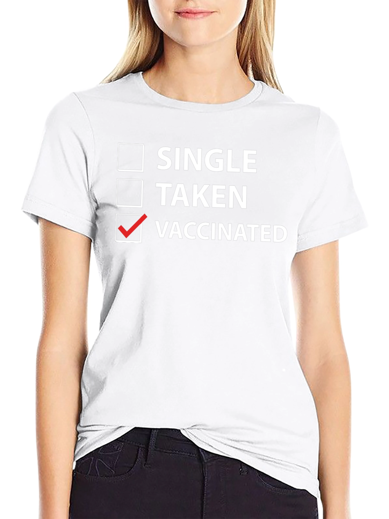 Vaccinated Checkbox T-Shirt - Funny Novelty Tee