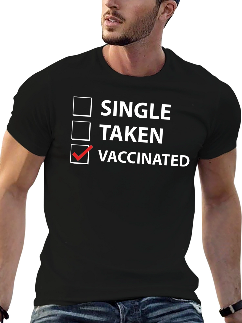 Vaccinated Checkbox T-Shirt - Funny Novelty Tee