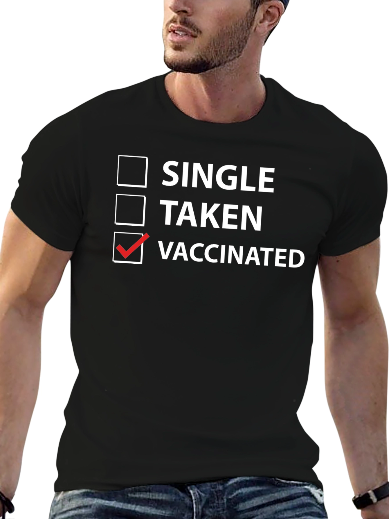 Vaccinated Checkbox T-Shirt - Funny Novelty Tee