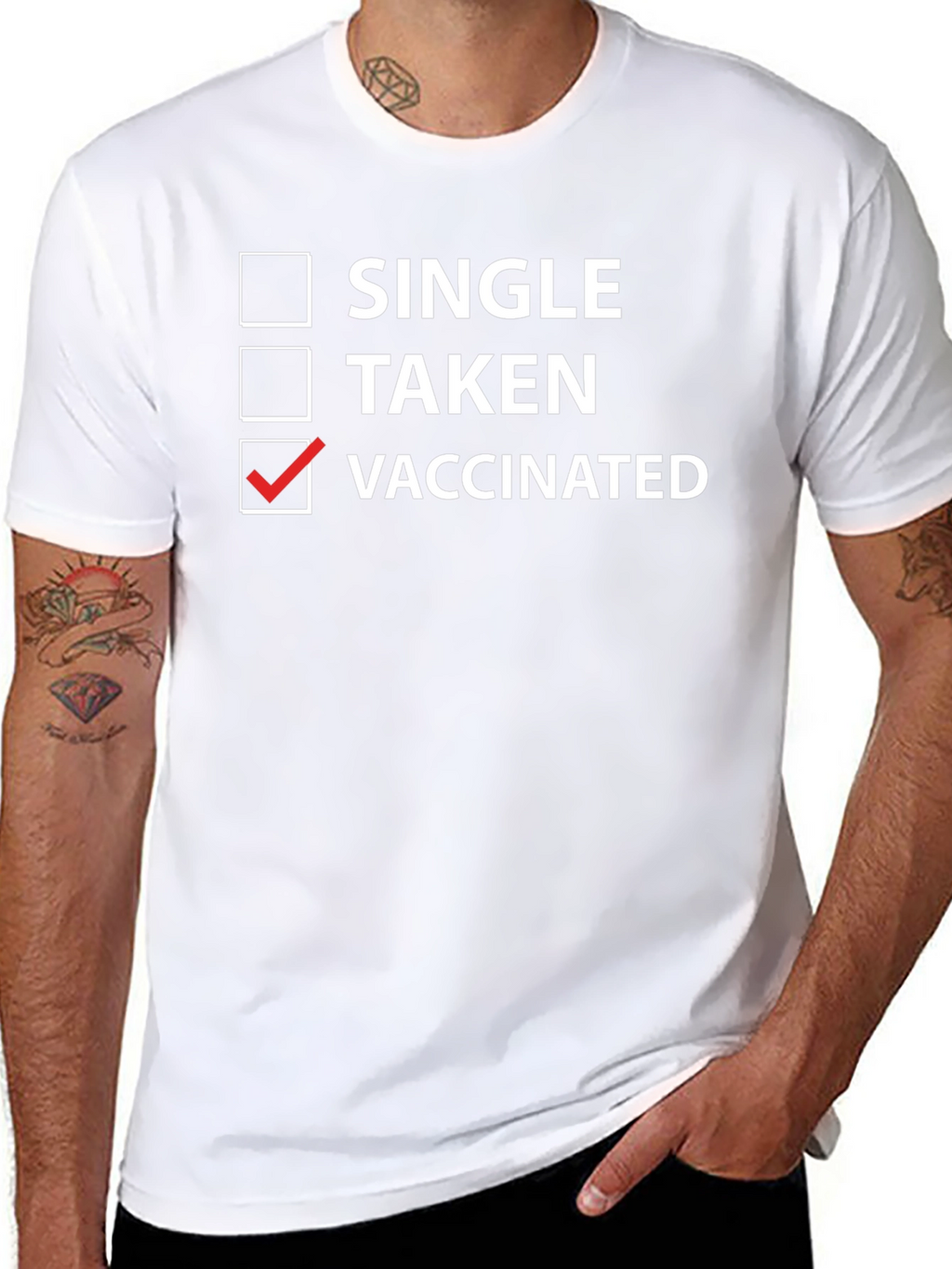 Vaccinated Checkbox T-Shirt - Funny Novelty Tee
