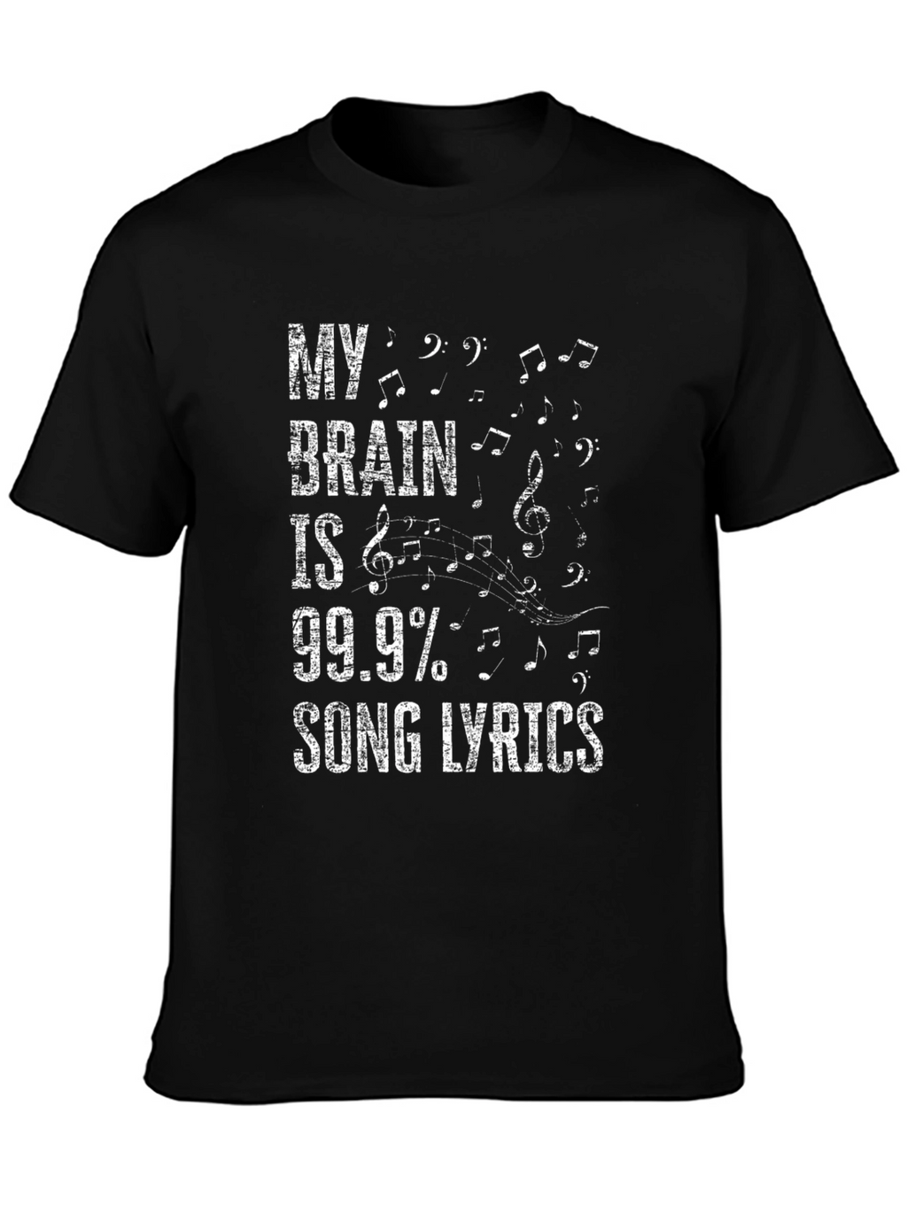 Song Lyrics Brain T-Shirt - Music Lover Tee