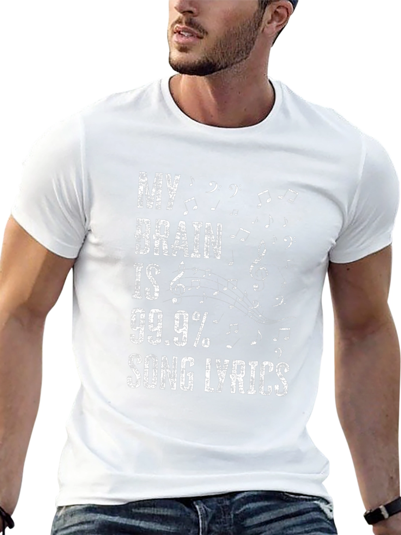 Song Lyrics Brain T-Shirt - Music Lover Tee