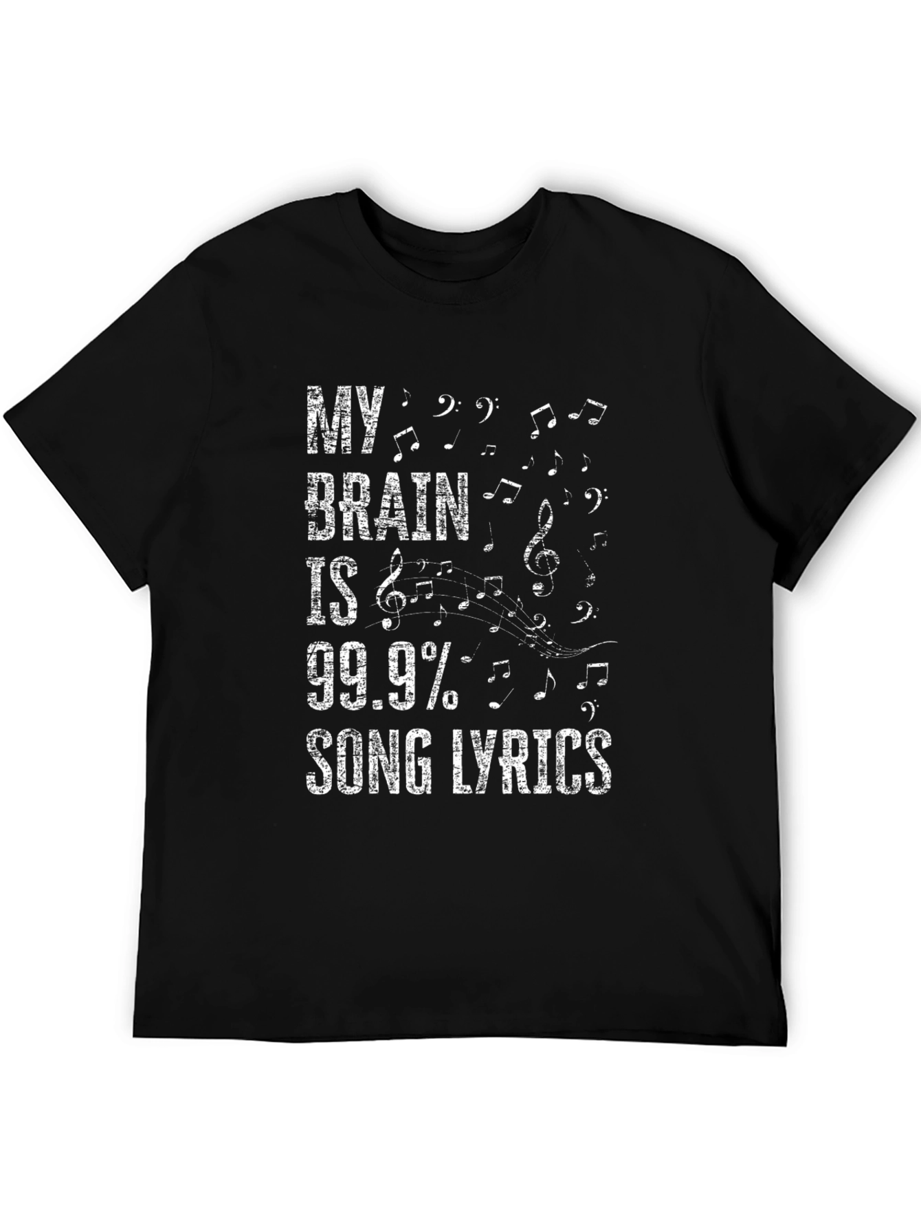 Song Lyrics Brain T-Shirt - Music Lover Tee