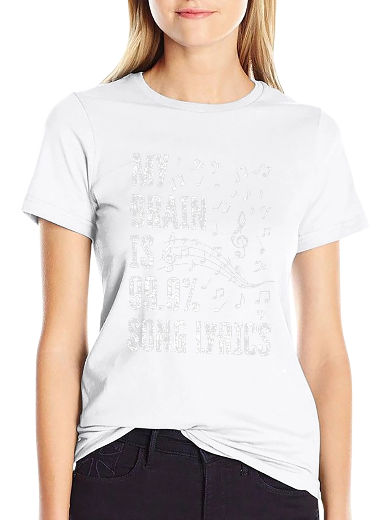 Song Lyrics Brain T-Shirt - Music Lover Tee