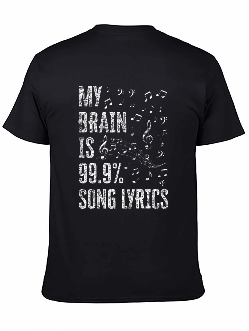 Song Lyrics Brain T-Shirt - Music Lover Tee