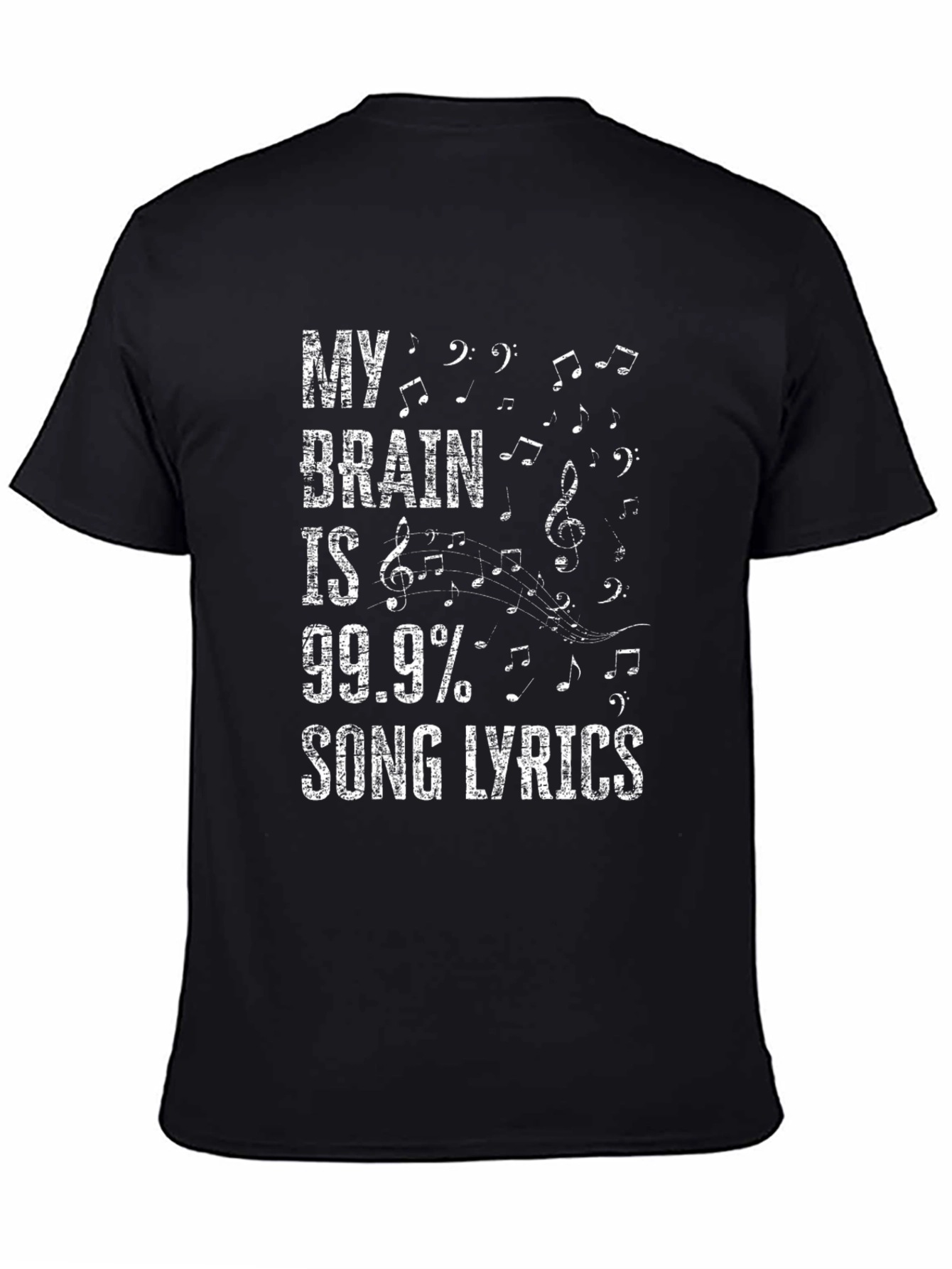 Song Lyrics Brain T-Shirt - Music Lover Tee