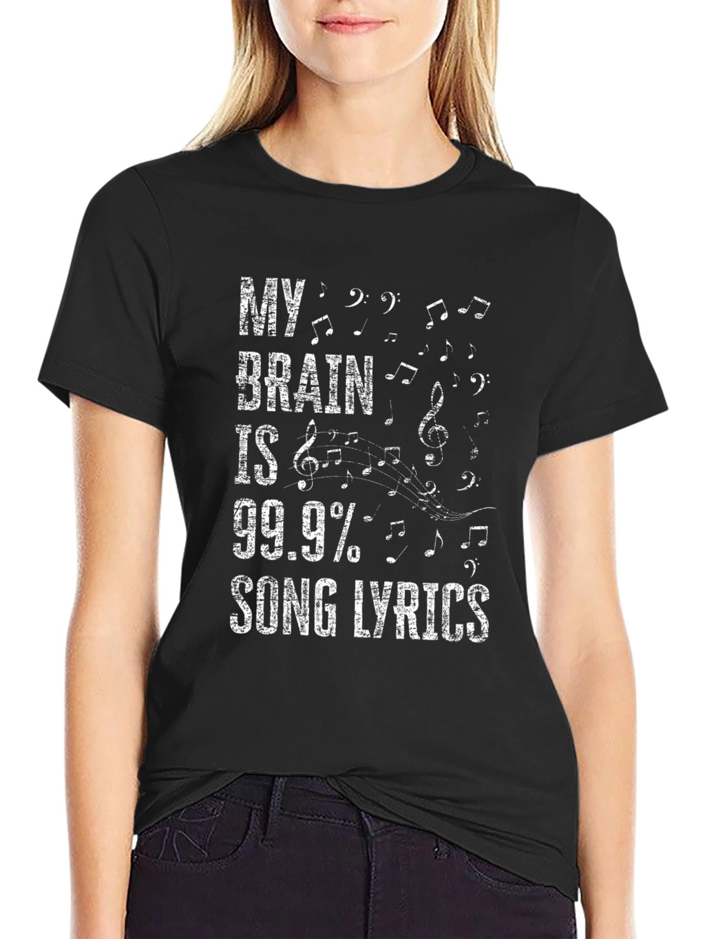 Song Lyrics Brain T-Shirt - Music Lover Tee