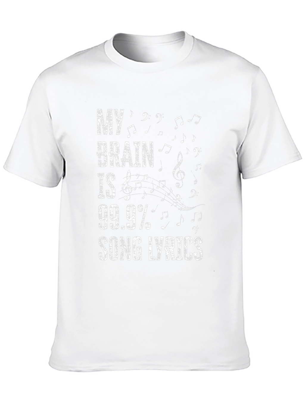 Song Lyrics Brain T-Shirt - Music Lover Tee
