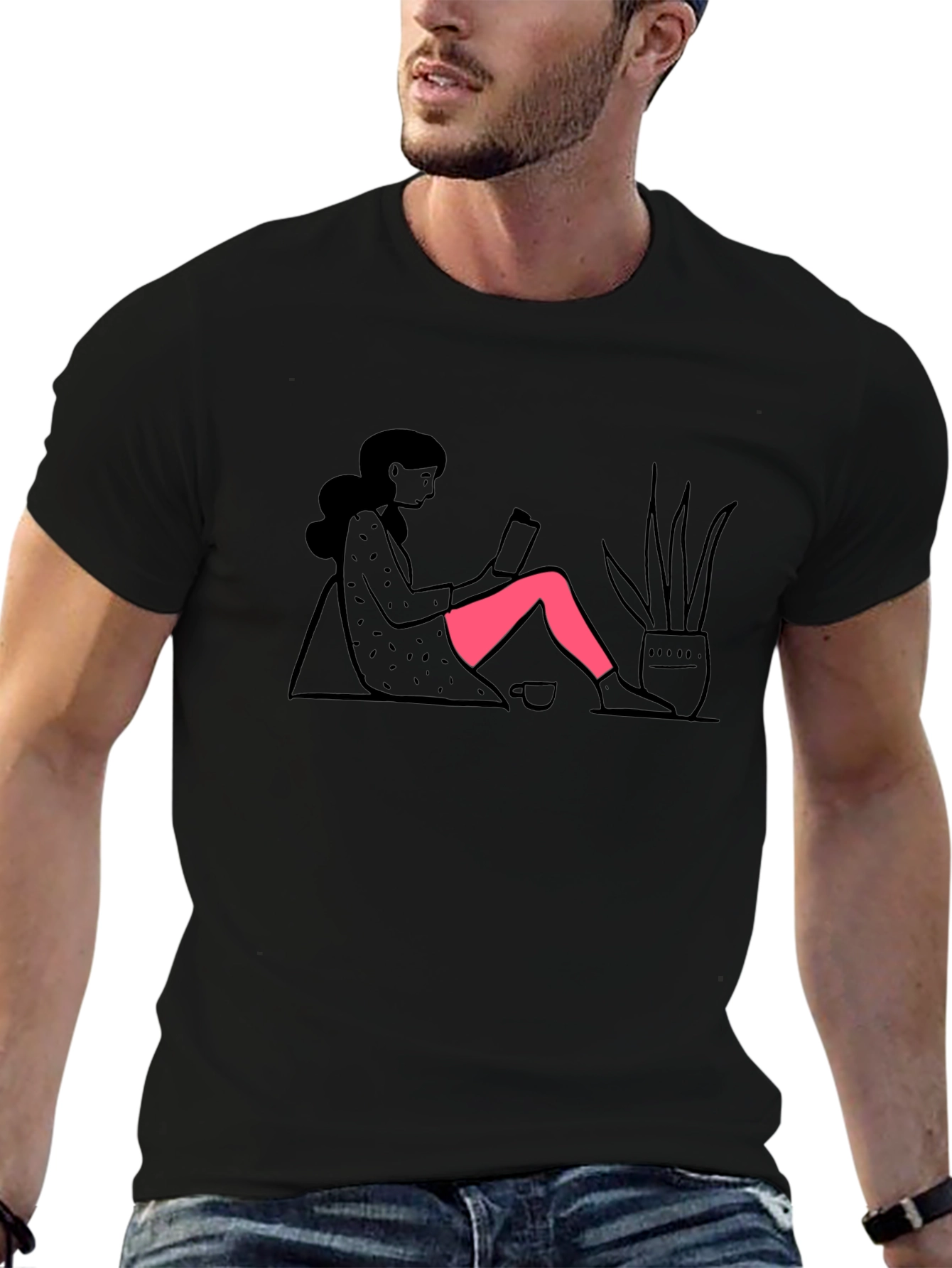 Relaxed Reader Graphic T-Shirt