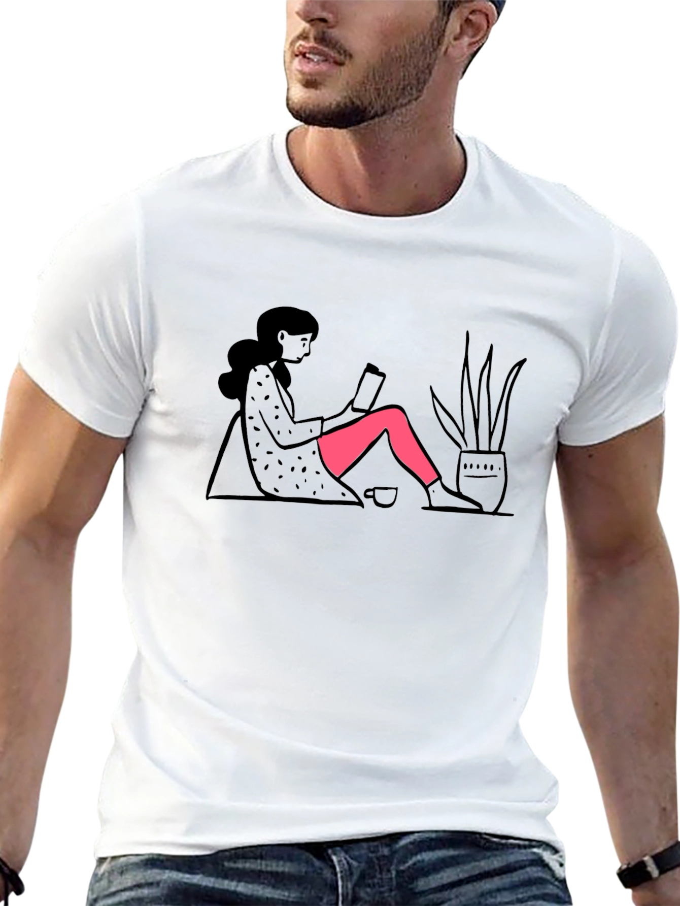 Relaxed Reader Graphic T-Shirt