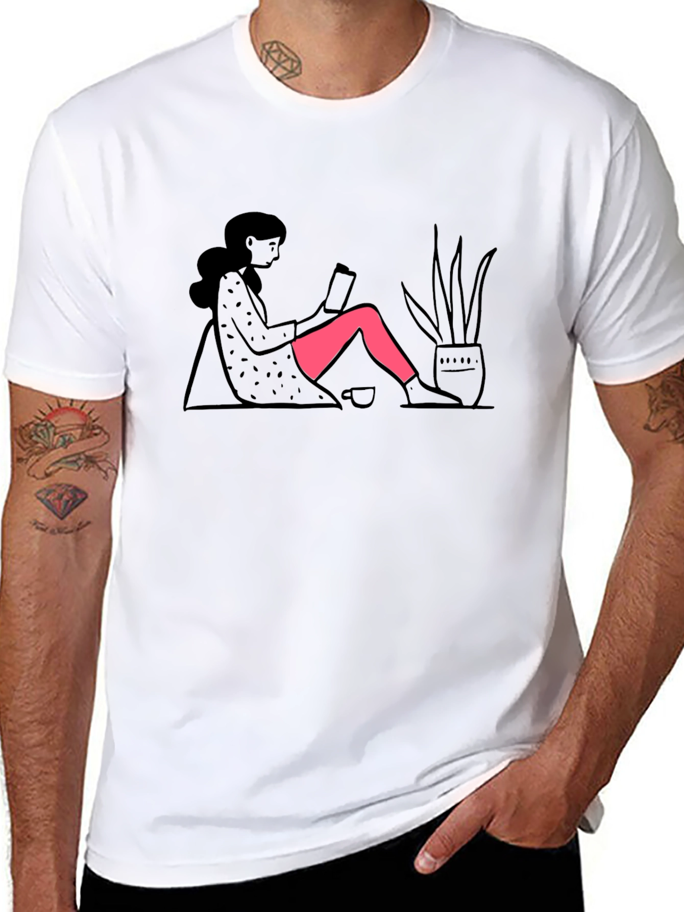 Relaxed Reader Graphic T-Shirt