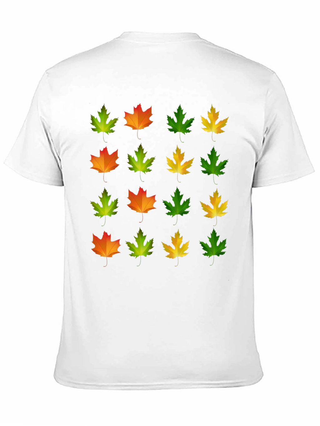 Autumn Leaves Graphic Tee - Black Cotton T-Shirt