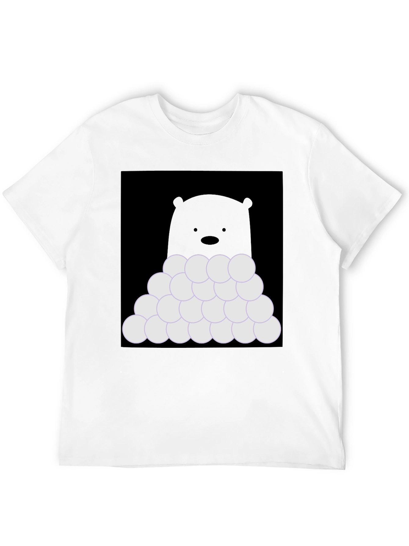 Bear with Snowballs T-Shirt - Soft Cotton Tee