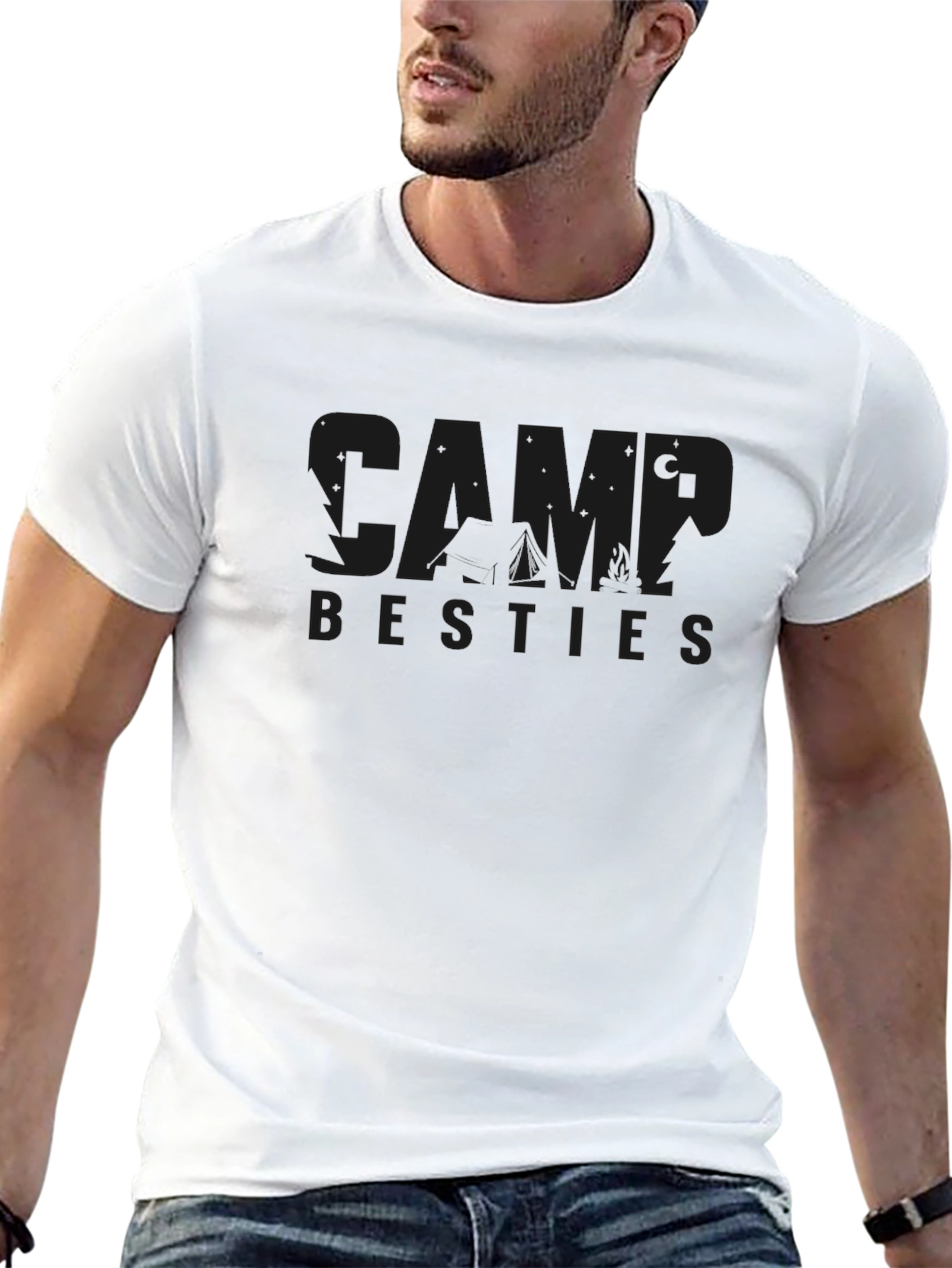 Camp Besties Black T-Shirt