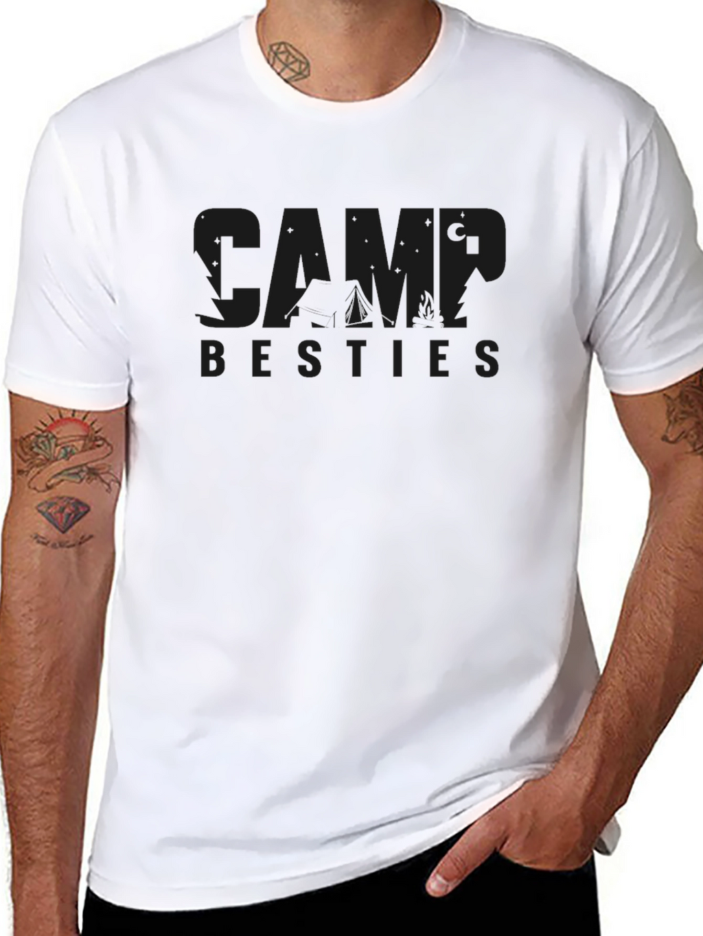 Camp Besties Black T-Shirt