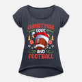 College Football Player Team Outfit Christmas Love
