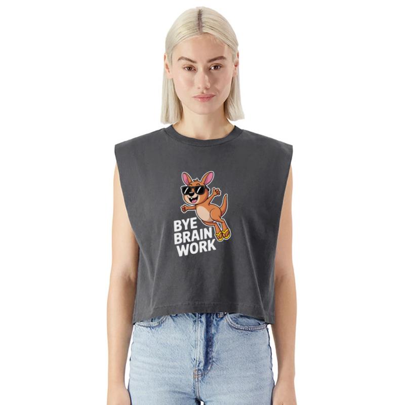 Cool Kangaroo with Sunglasses and Bidding Goodbye