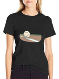 Baseball Graphic T-Shirt - Black Cotton Tee