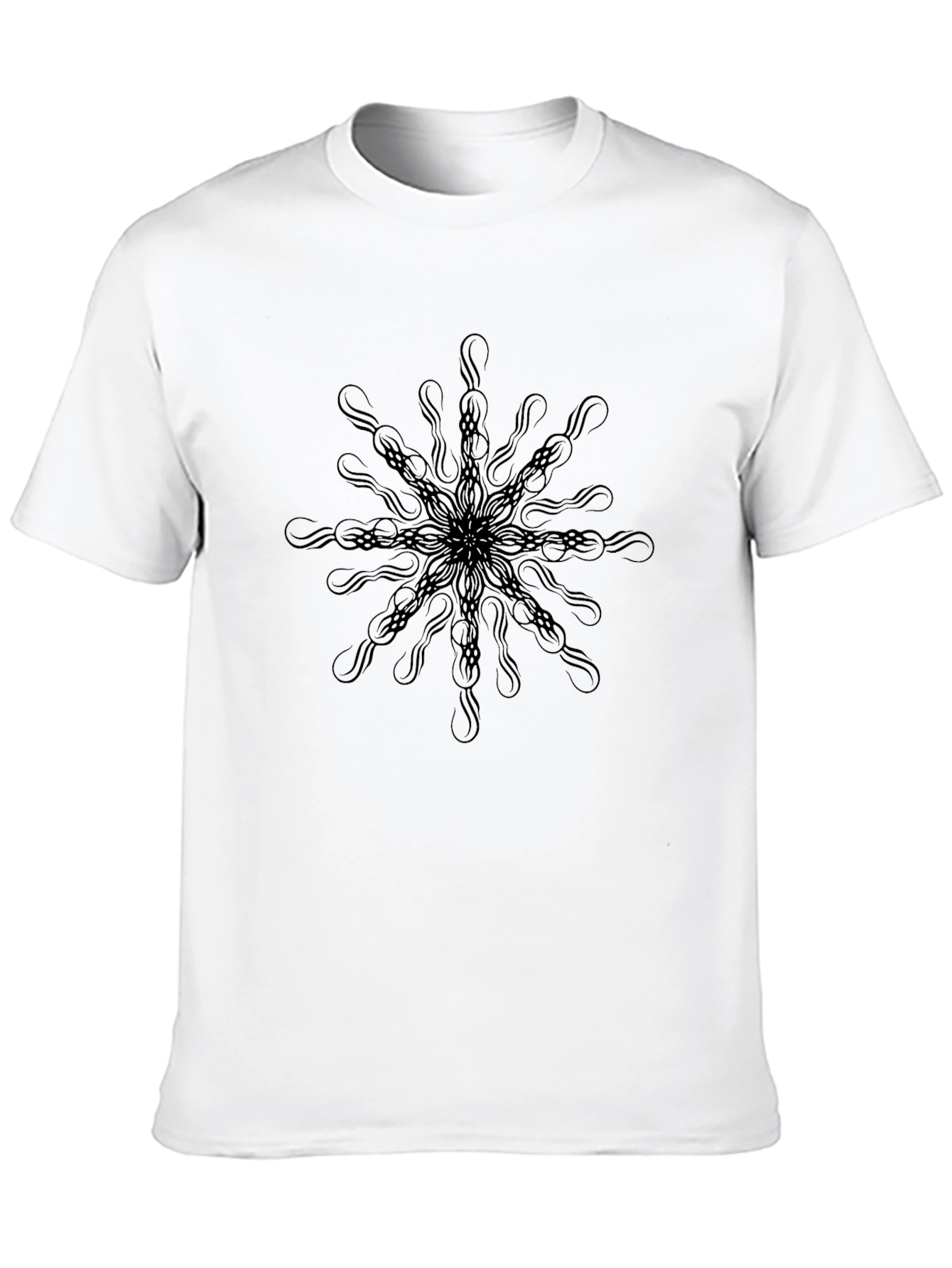 Abstract Mandala Black T-Shirt