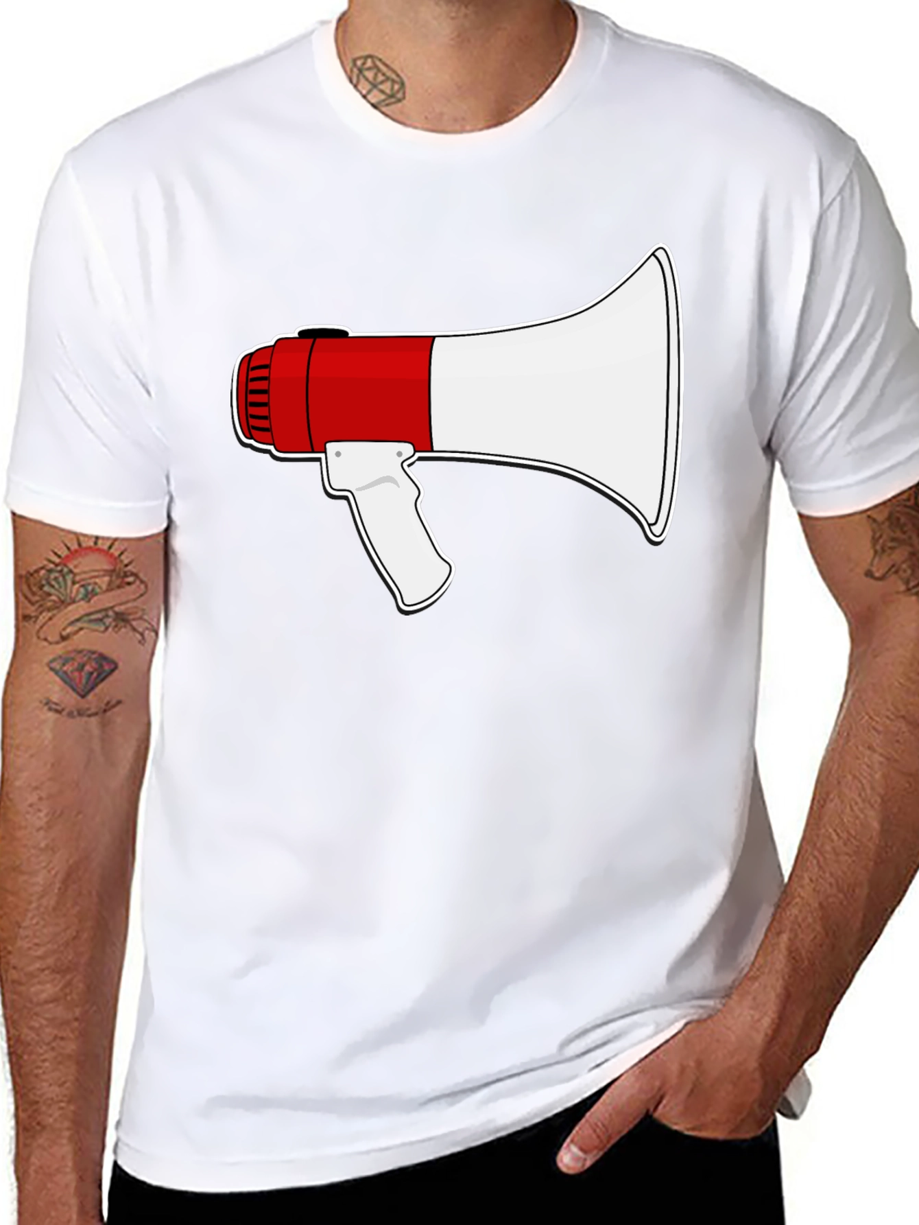 Megaphone Graphic T-Shirt - Loud & Proud Style
