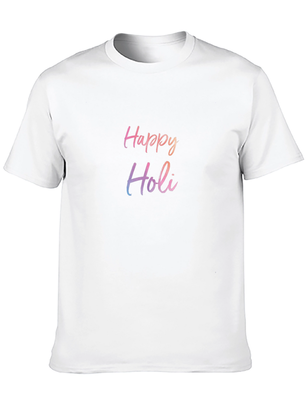 Happy Holi Graphic T-Shirt - Black Crew Neck Tee
