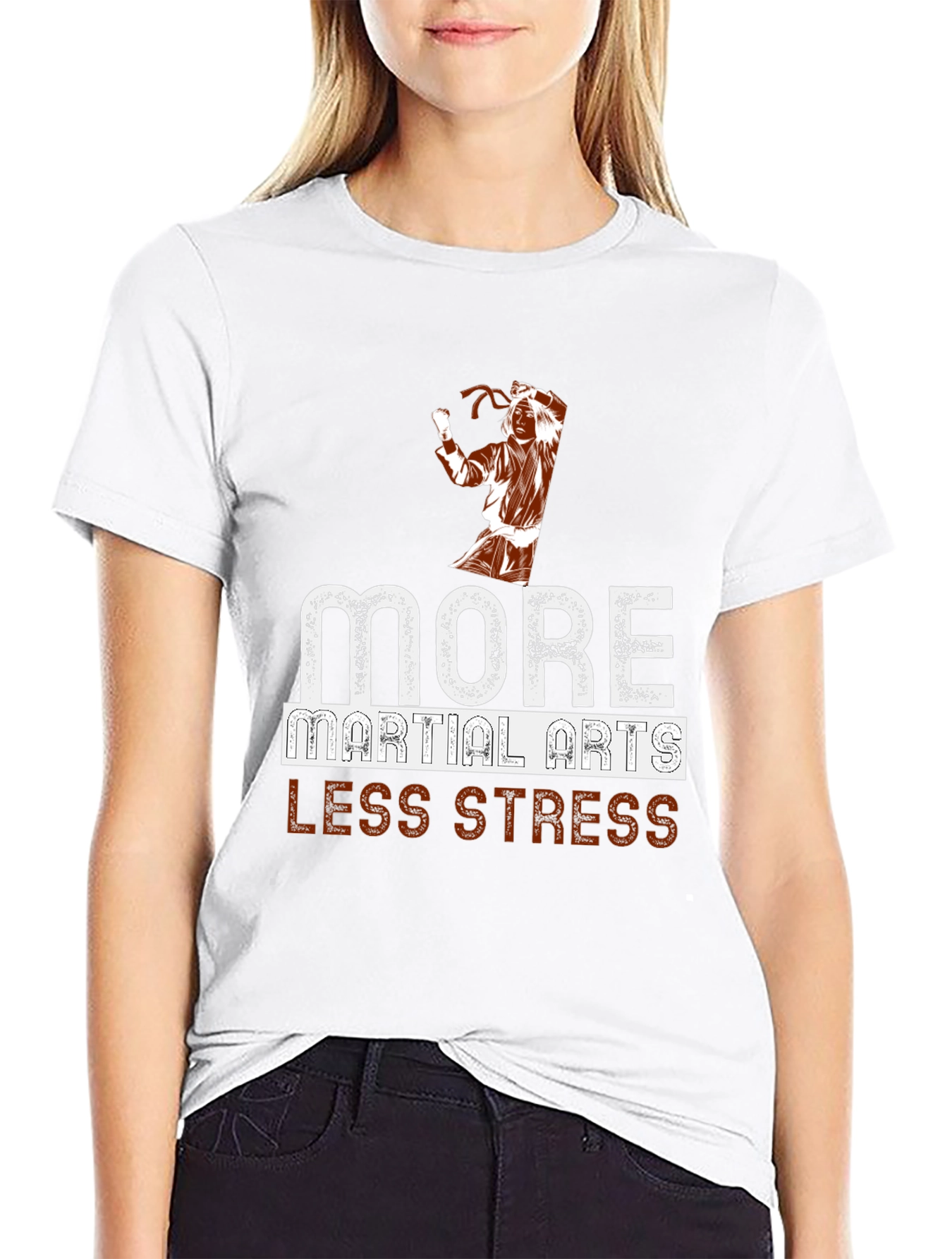 More Martial Arts Less Stress Graphic T-Shirt
