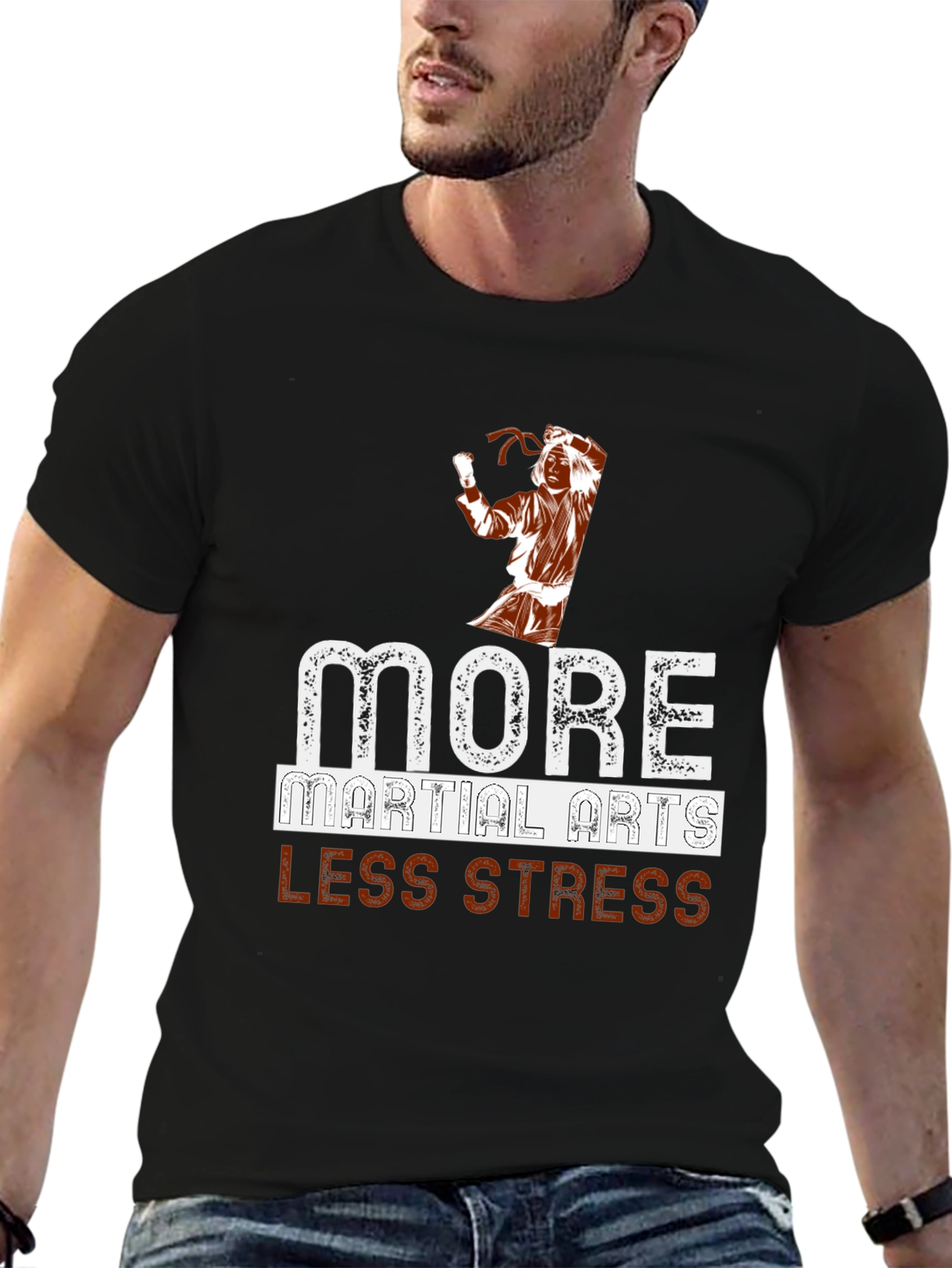 More Martial Arts Less Stress Graphic T-Shirt