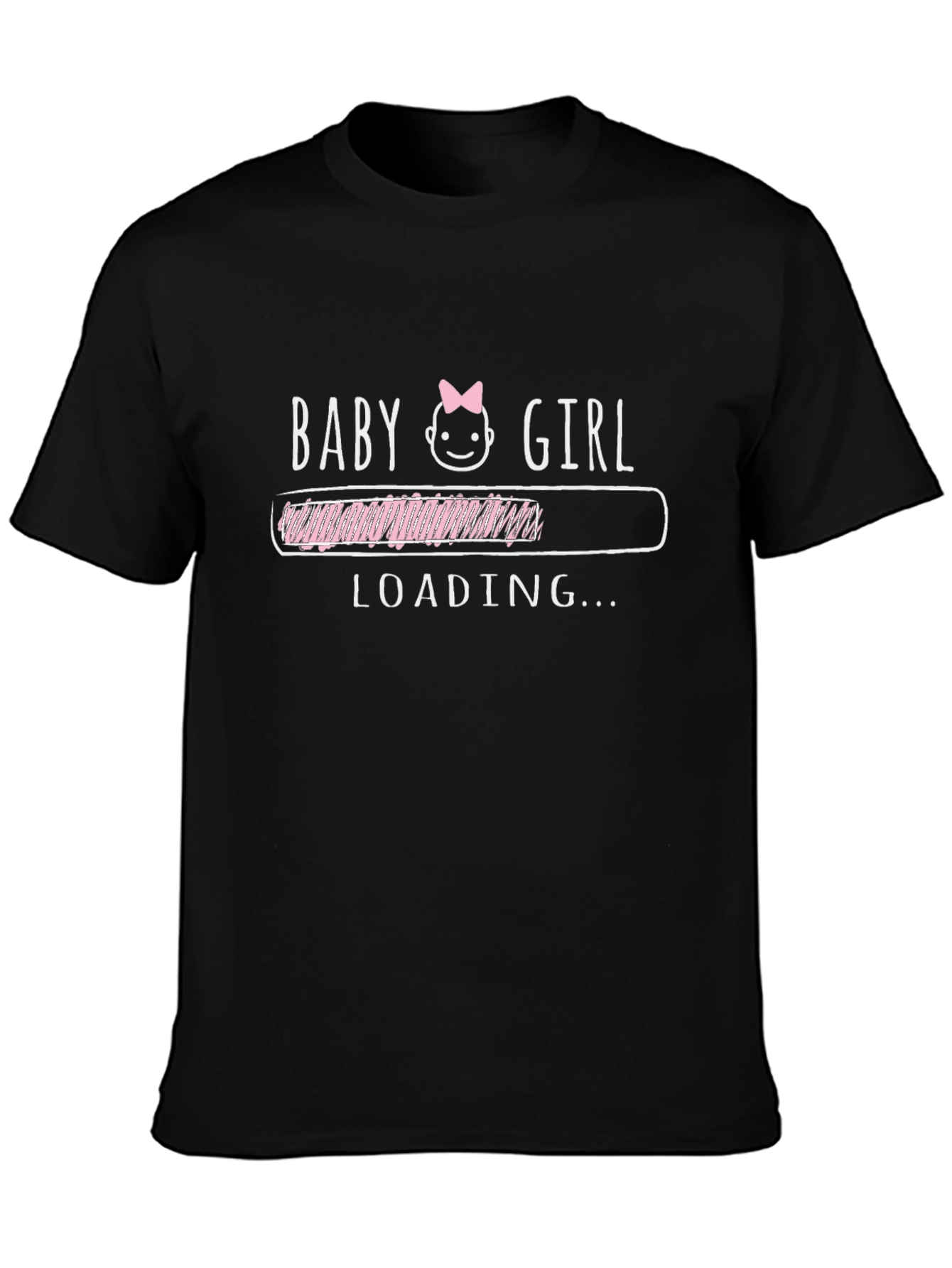 Baby Girl Loading T-Shirt - Cute Pregnancy Announcement Tee
