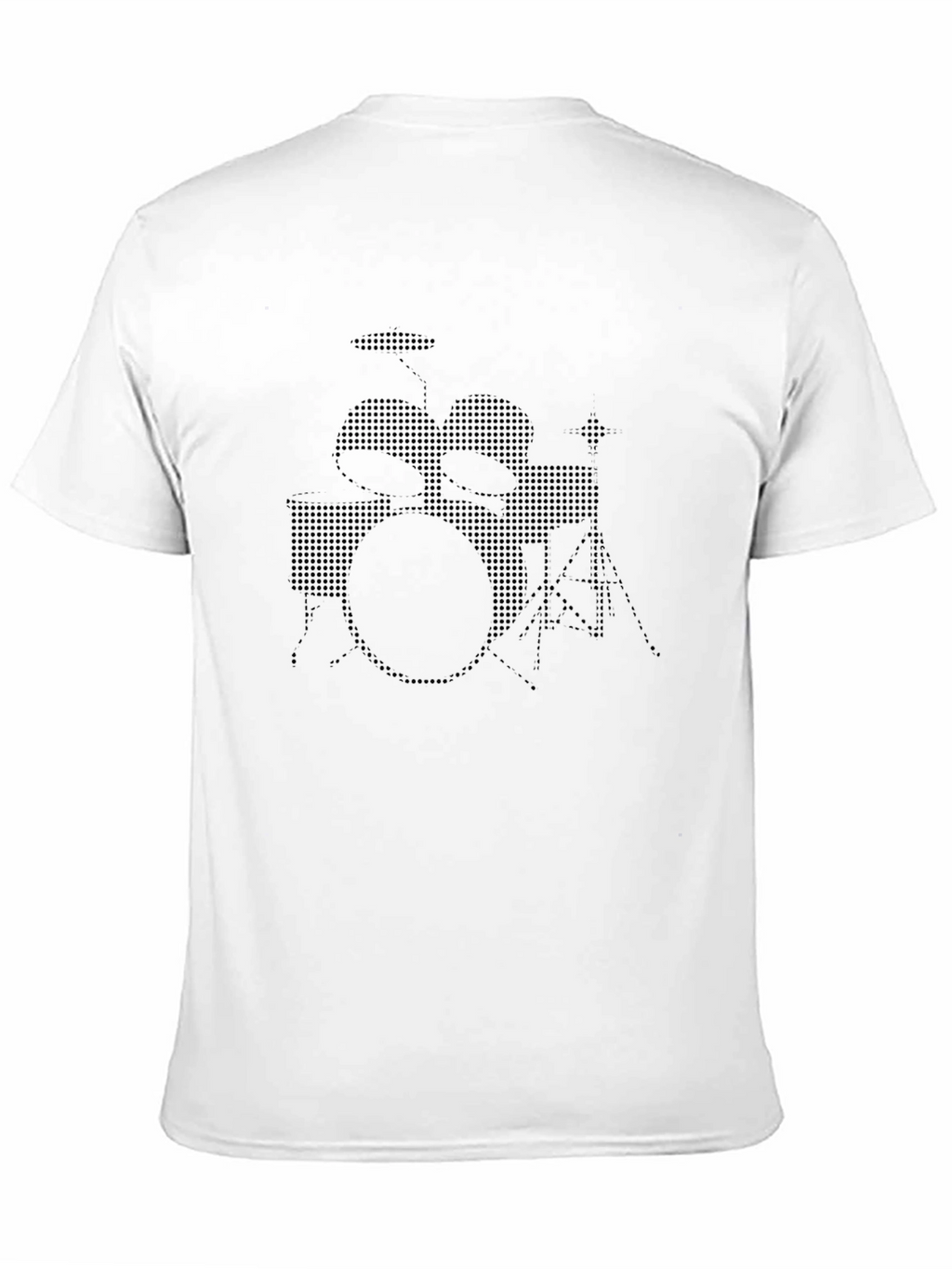 Drum Kit Graphic Print Black T-Shirt