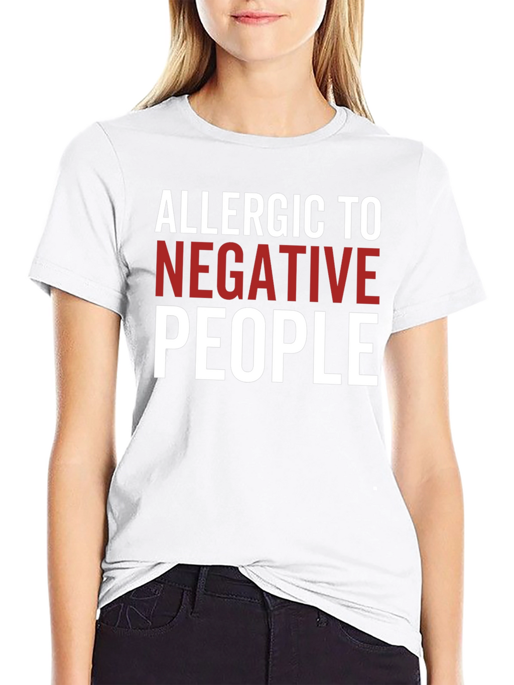 Allergic To Negative People Graphic Tee