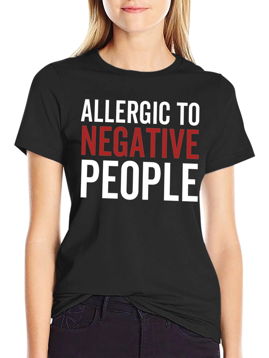 Allergic To Negative People Graphic Tee