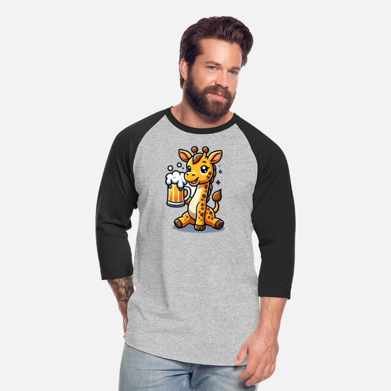 Cute Giraffe Drinking Beer 3