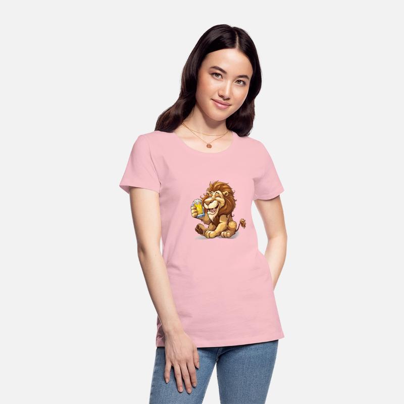 Cute Lion Drinking Beer 2