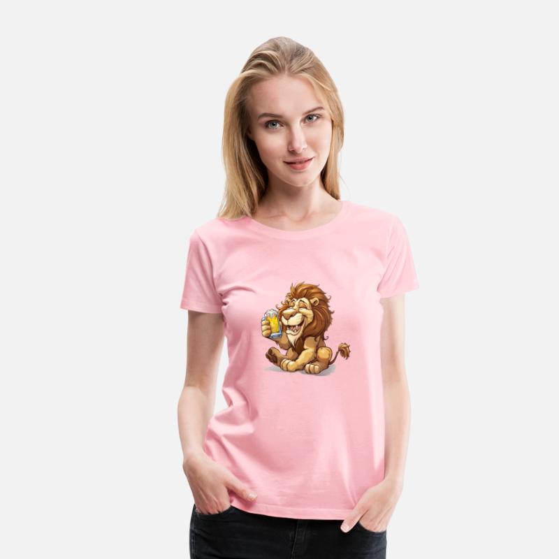 Cute Lion Drinking Beer 2