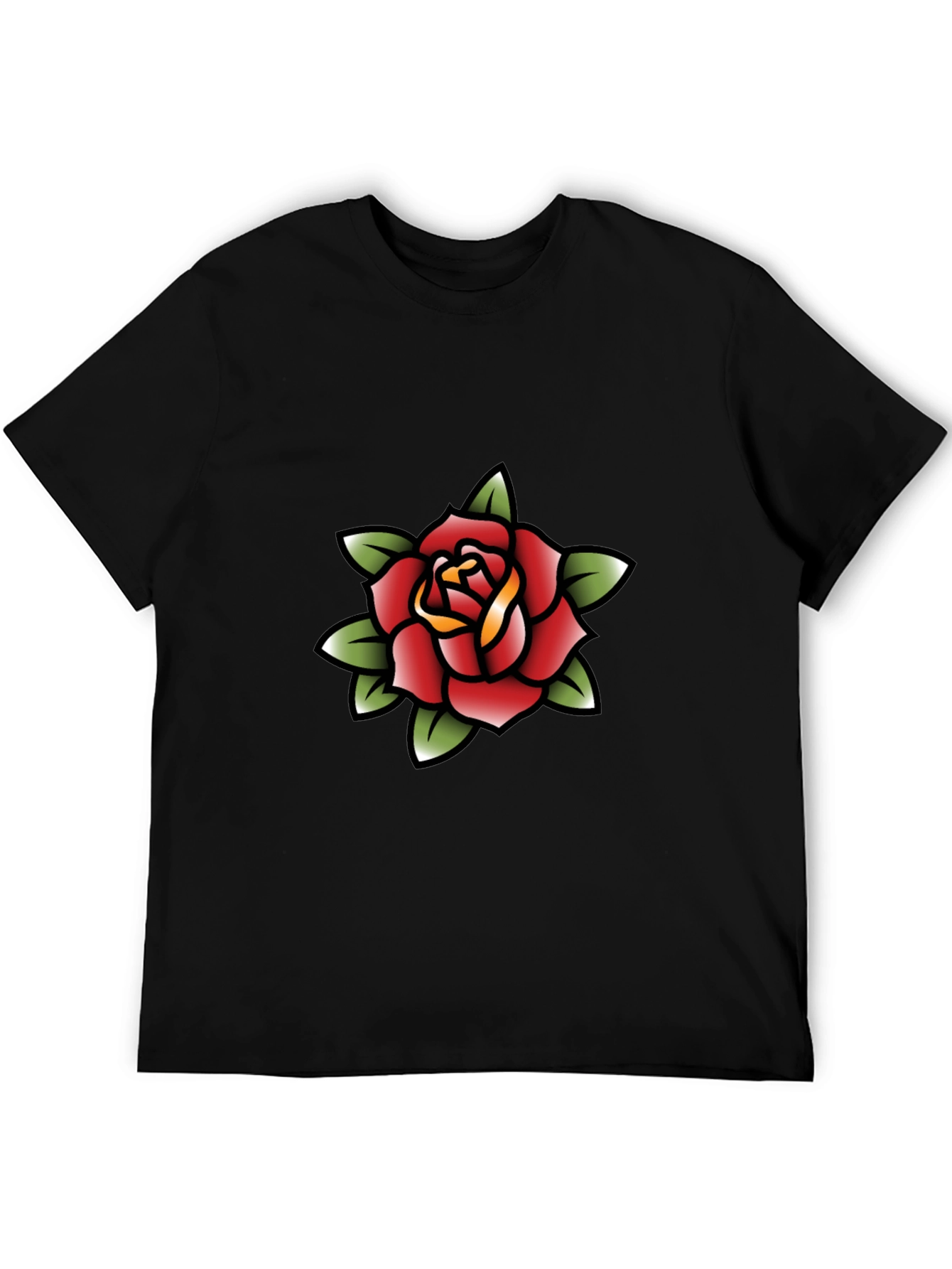 Rose Tattoo Graphic Black Tee