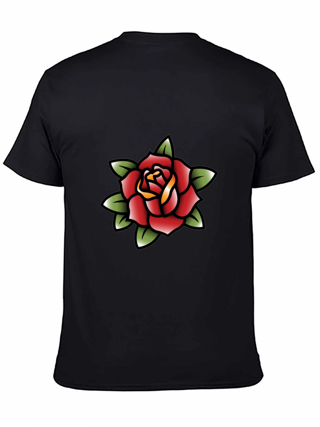 Rose Tattoo Graphic Black Tee