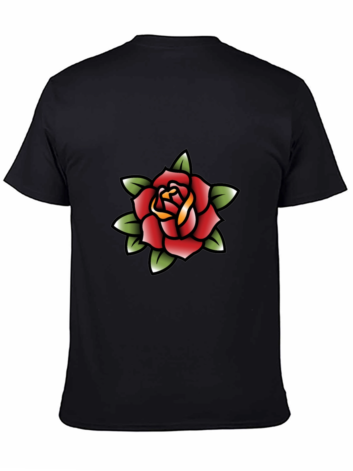Rose Tattoo Graphic Black Tee