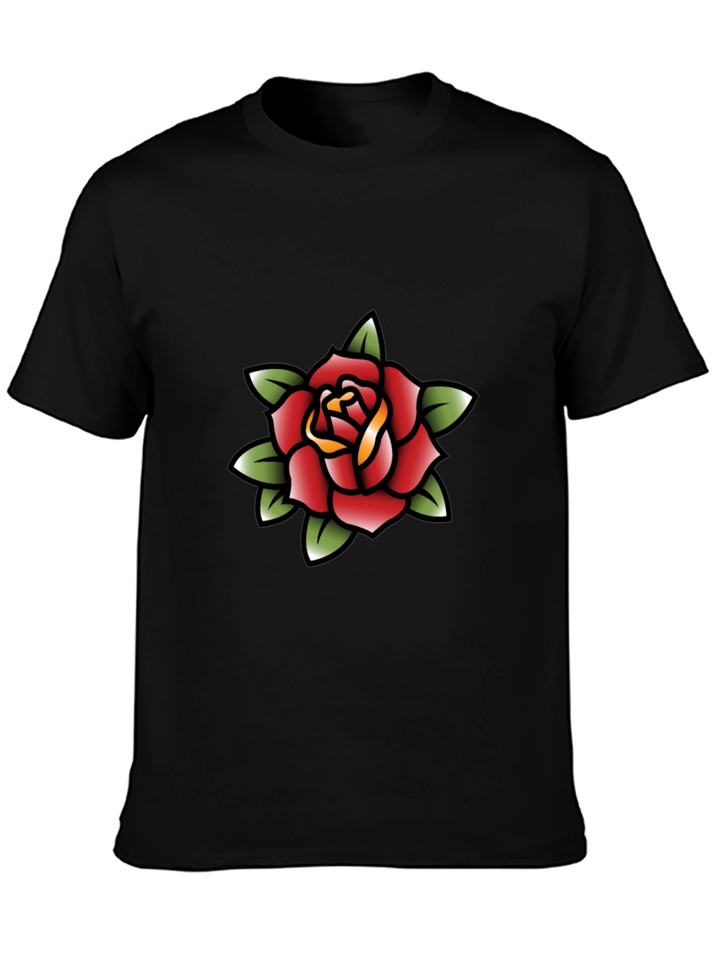 Rose Tattoo Graphic Black Tee