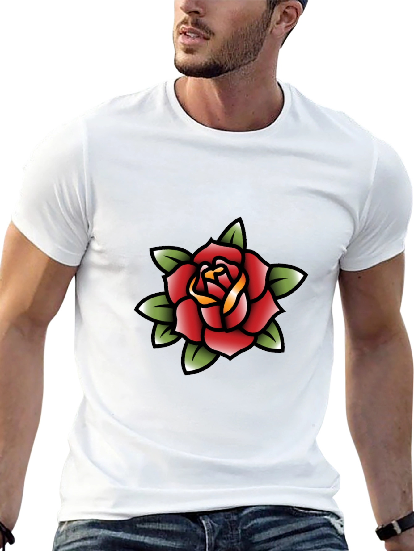 Rose Tattoo Graphic Black Tee