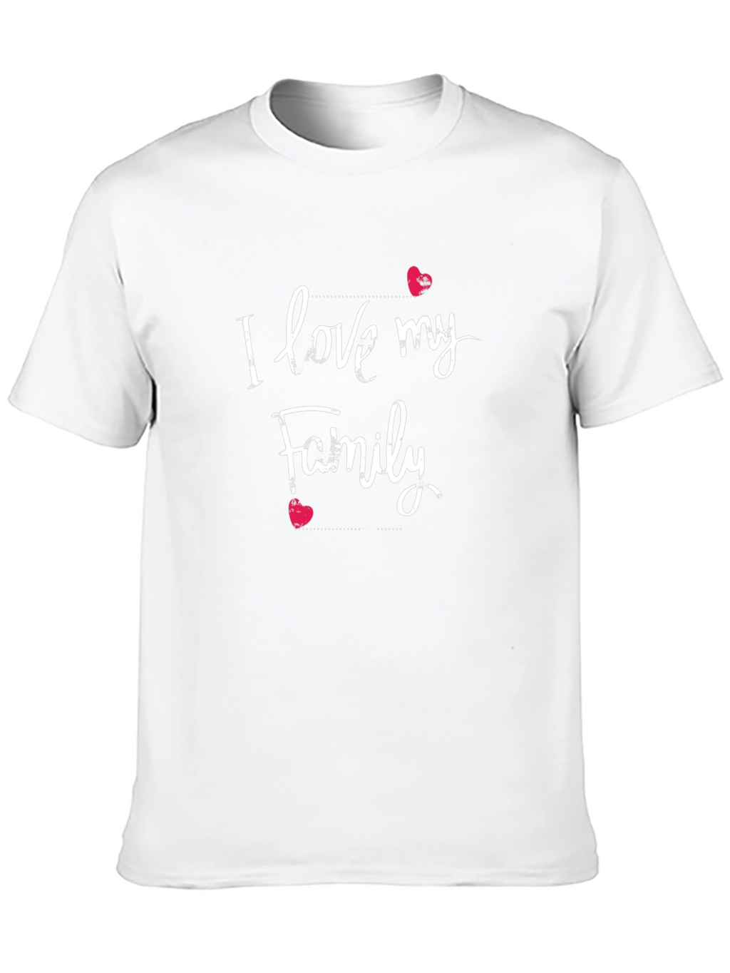 I Love My Family Black Tee -  Casual Style