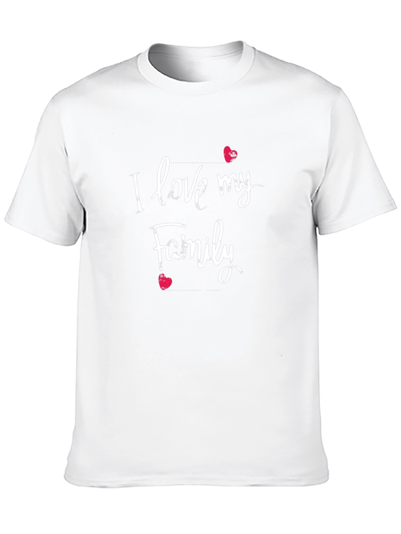 I Love My Family Black Tee -  Casual Style