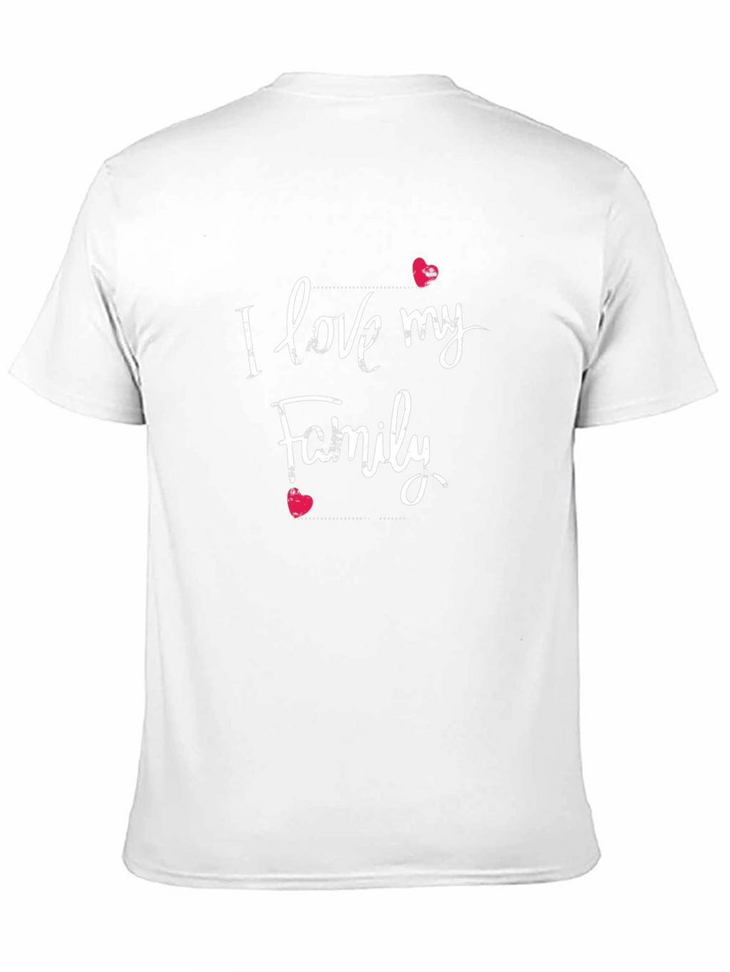 I Love My Family Black Tee -  Casual Style