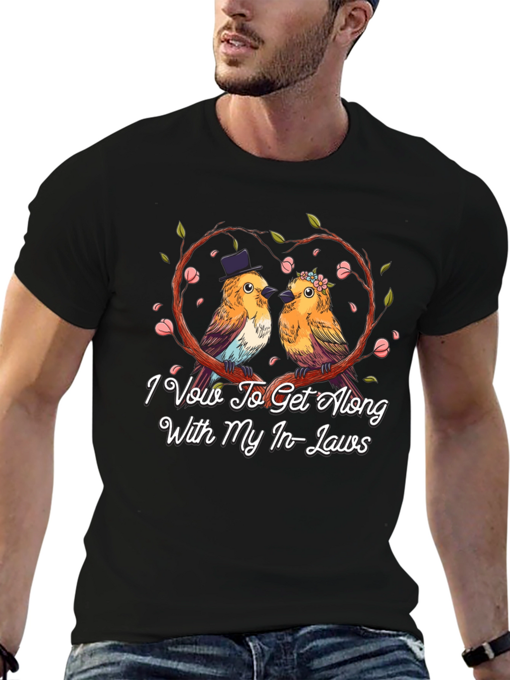 Humorous I Vow To Get Along Graphic Tee