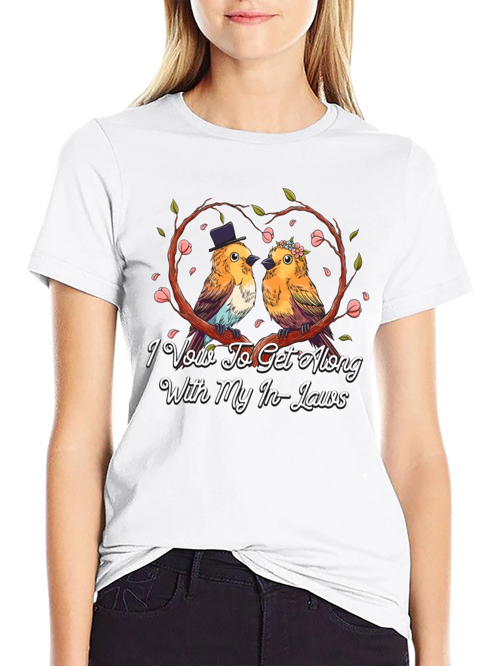 Humorous I Vow To Get Along Graphic Tee